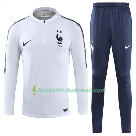 Frankreich 2 Stars Sweatshirts Anzüge Weiß 2018